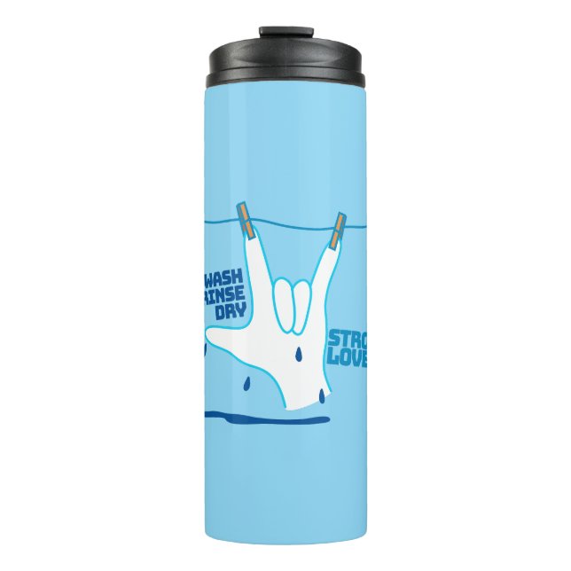 ASL Design - Wash, Rinse, and Dry Love ILY Thermal Tumbler (Front)