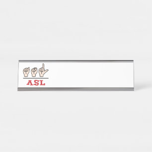 ASL DESK NAME PLATE