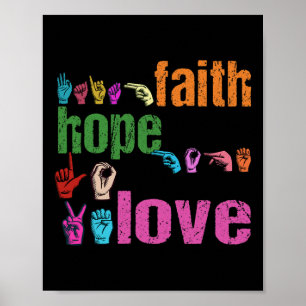 ASL Faith Hope Love American Sign Language Christi