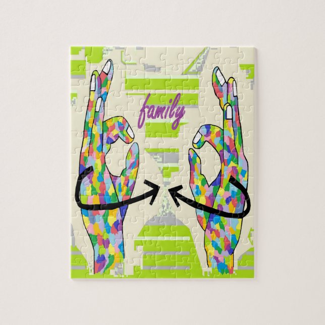 ASL FAMILY JIGSAW PUZZLE (Vertical)