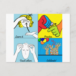 ASL Four Steps to Success Postcard