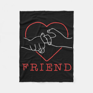 Asl Friend Cute Language Pride Deaf Awareness 1  Fleece Blanket