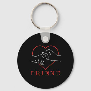 Asl Friend Cute Language Pride Deaf Awareness 1 Key Ring