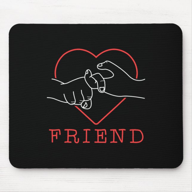Asl Friend Cute Language Pride Deaf Awareness 1  Mouse Mat (Front)