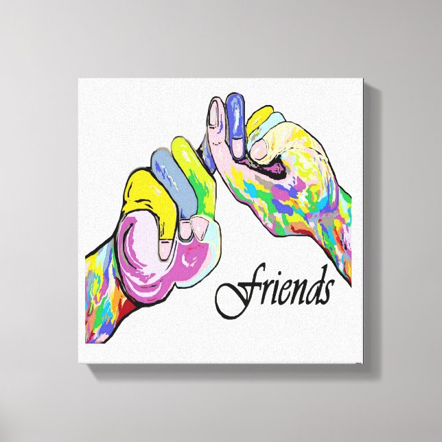 ASL Friends Canvas Print (Front)
