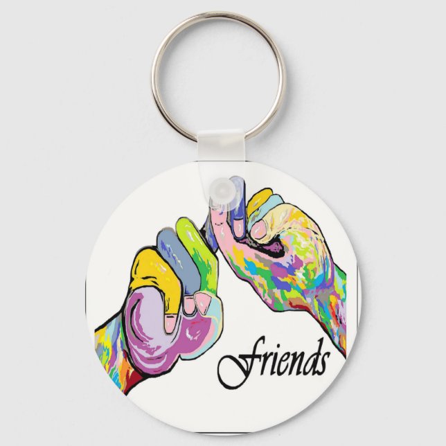 ASL Friends Key Ring (Front)