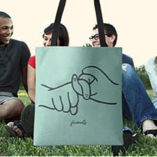 ASL Friends Tote Bag – Sign Language Statement