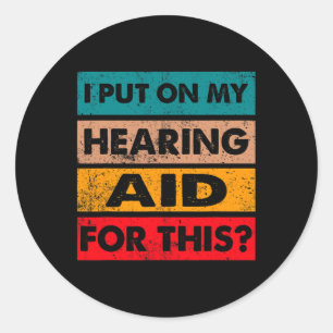 Asl Fun Deaf Pride Awareness Sign Languages Hearin Classic Round Sticker