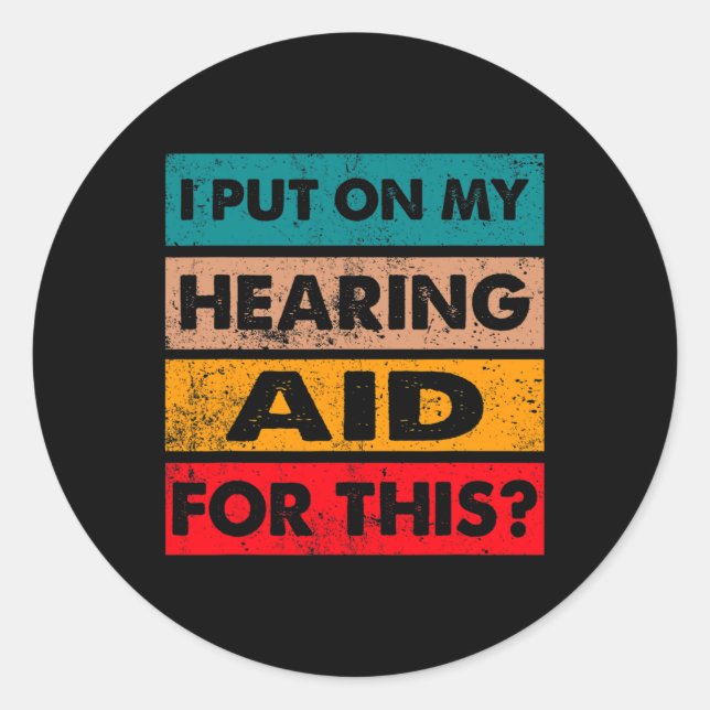 ASL Fun Deaf Pride Awareness Sign Languages Hearin Classic Round Sticker (Front)