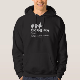 Asl Grandma Definition American Sign Language 1 Hoodie