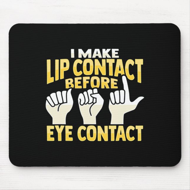 ASL Hand Gesture Deaf Hearing Loss Awareness 10 Mouse Mat (Front)