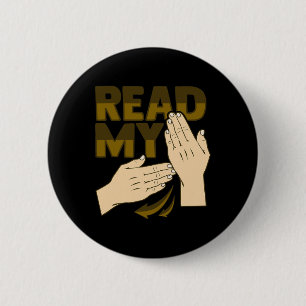 ASL Hand Gesture Deaf Hearing Loss Awareness 12 6 Cm Round Badge