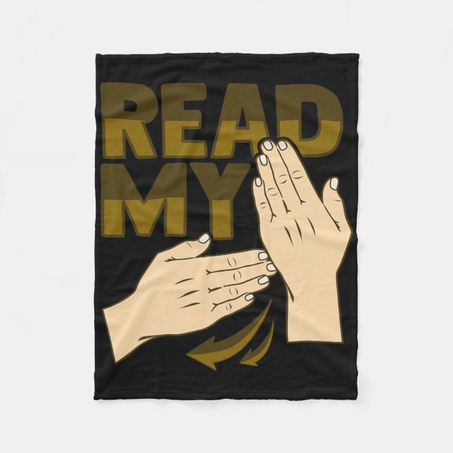 Asl Hand Gesture Deaf Hearing Loss Awareness 12  Fleece Blanket (Front)
