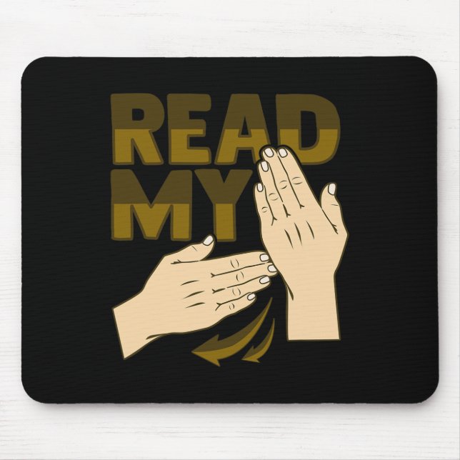 Asl Hand Gesture Deaf Hearing Loss Awareness 12  Mouse Mat (Front)