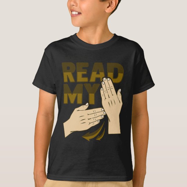 ASL Hand Gesture Deaf Hearing Loss Awareness 12 T-Shirt (Front)