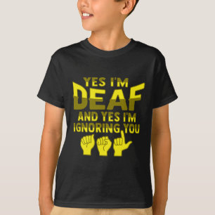 Asl Hand Gesture Deaf Hearing Loss Awareness 1 T-Shirt