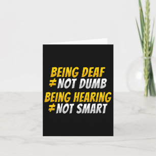 Asl Hand Gesture Deaf Hearing Loss Awareness 2  Card