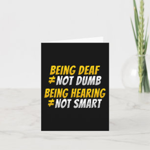 ASL Hand Gesture Deaf Hearing Loss Awareness 2 Card