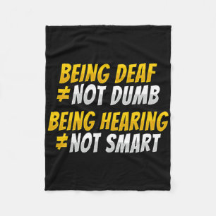 Asl Hand Gesture Deaf Hearing Loss Awareness 2  Fleece Blanket