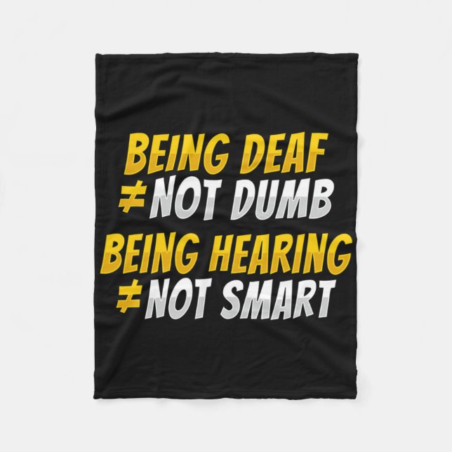 Asl Hand Gesture Deaf Hearing Loss Awareness 2  Fleece Blanket (Front)