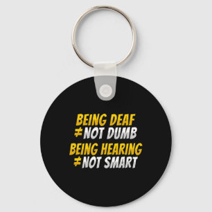 Asl Hand Gesture Deaf Hearing Loss Awareness 2  Key Ring
