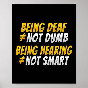 ASL Hand Gesture Deaf Hearing Loss Awareness 2 Poster