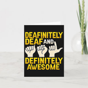 Asl Hand Gesture Deaf Hearing Loss Awareness 4 Card