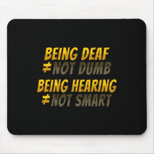 Asl Hand Gesture Deaf Hearing Loss Awareness 6  Mouse Mat