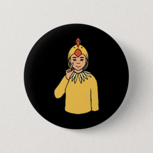 Asl Hand Gesture Deaf Hearing Loss Awareness Boy 6 Cm Round Badge