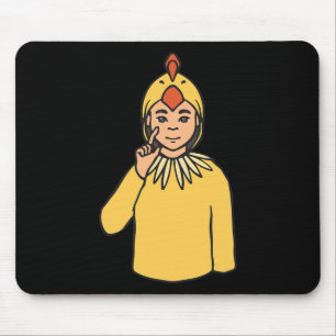 Asl Hand Gesture Deaf Hearing Loss Awareness Boy Mouse Mat
