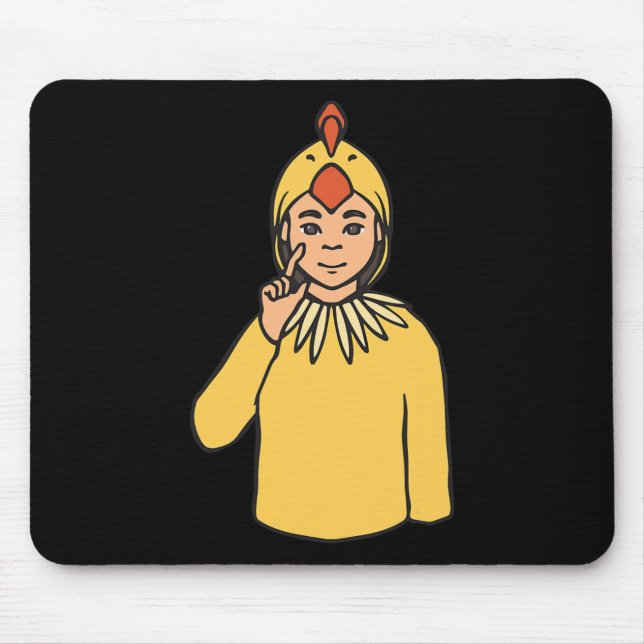 Asl Hand Gesture Deaf Hearing Loss Awareness Boy  Mouse Mat (Front)