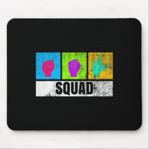 Asl Hand Sign Language For Deaf Pride And Deaf Awa Mouse Mat