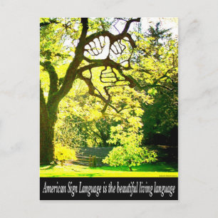 ASL-Handshaped Branches Postcard