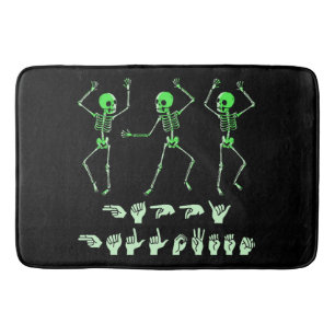 ASL Happy Halloween I - Cute Spooky Season Bath Mat
