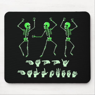 ASL Happy Halloween I - Cute Spooky Season Mouse Mat