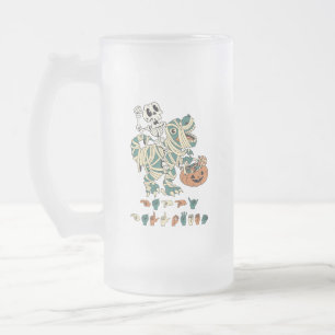 ASL Happy Halloween II - Cute Spooky Season Frosted Glass Beer Mug