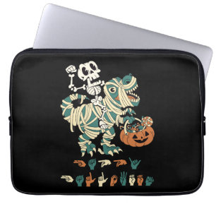 ASL Happy Halloween II - Cute Spooky Season Laptop Sleeve