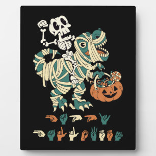 ASL Happy Halloween II - Cute Spooky Season Plaque