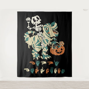ASL Happy Halloween II - Cute Spooky Season Tapestry