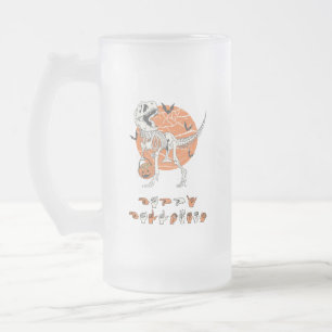 ASL Happy Halloween III - Cute Spooky Season Frosted Glass Beer Mug