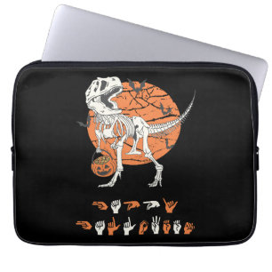 ASL Happy Halloween III - Cute Spooky Season Laptop Sleeve