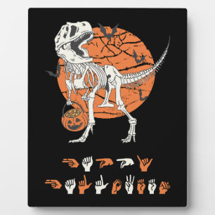 ASL Happy Halloween III - Cute Spooky Season Plaque