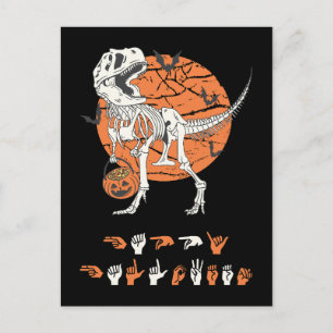 ASL Happy Halloween III - Cute Spooky Season Postcard