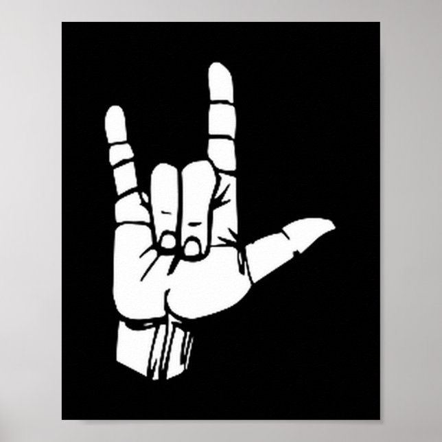 Asl I Love You Gift American Sign Language Tee Pre (Front)