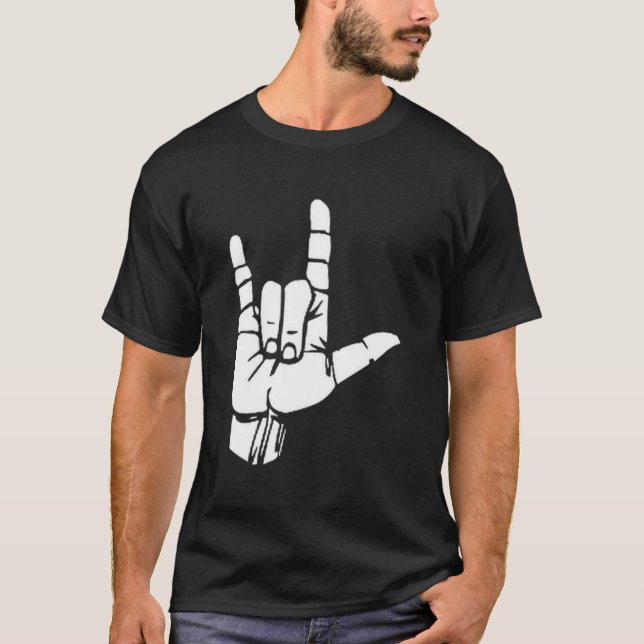 Asl I Love You Gift American Sign Language Tee Pre (Front)