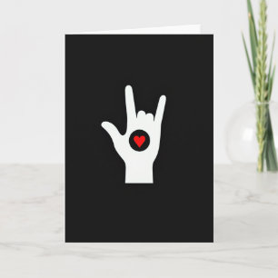 Asl I Love You Heart Card