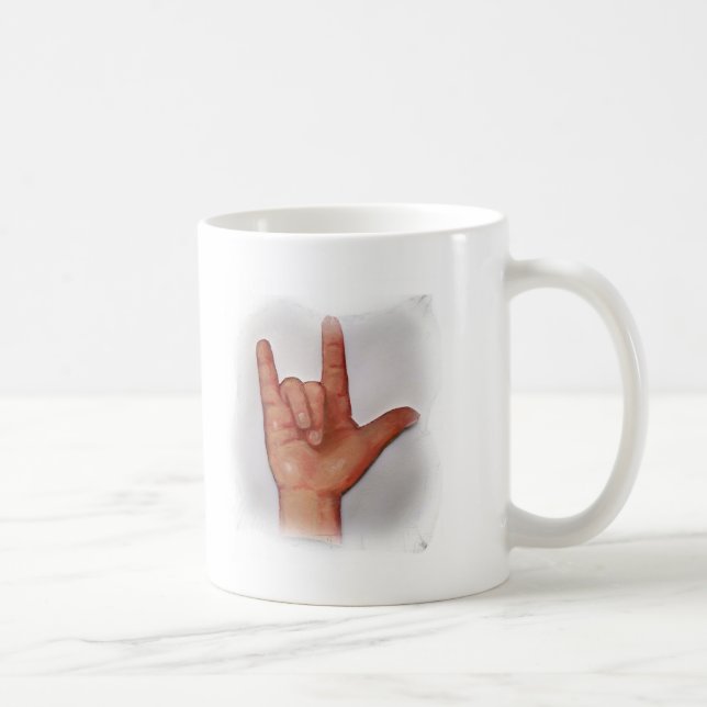 ASL I LOVE YOU NO. 3 COFFEE MUG (Right)