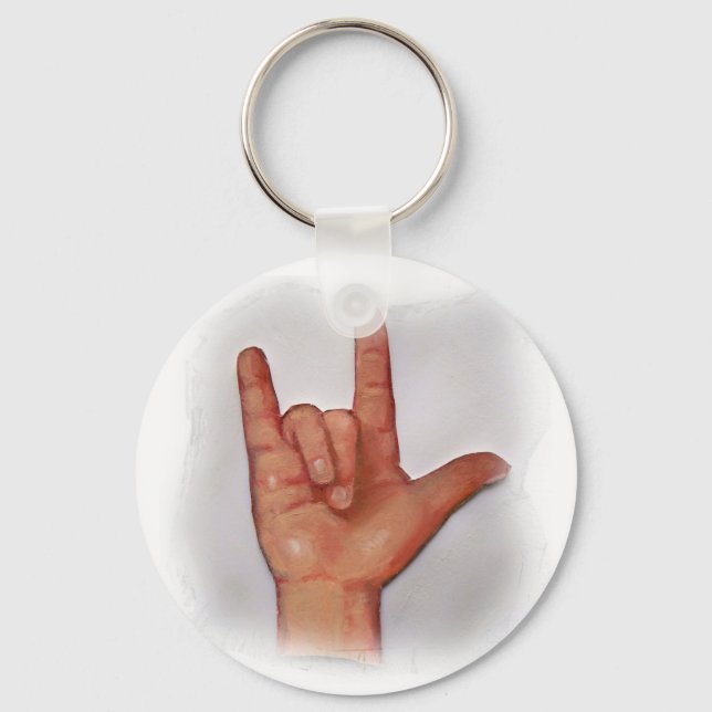 ASL I LOVE YOU NO. 3 KEY RING (Front)