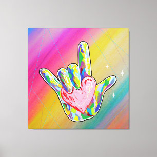 ASL I LOVE YOU Sign with Heart