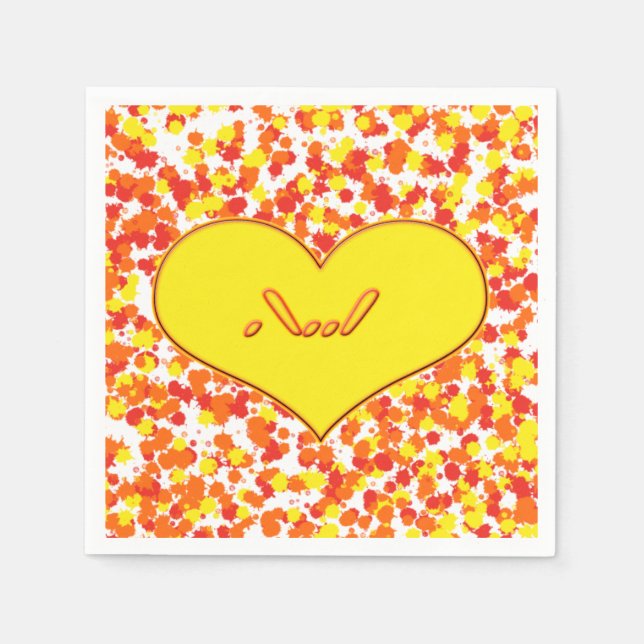 ASL-I Love You with Heart by Shirley Taylor Napkin (Front)